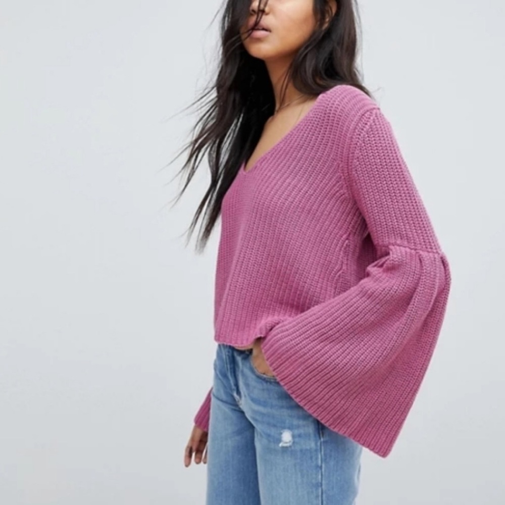 Free People Bell Sleeve Sweater